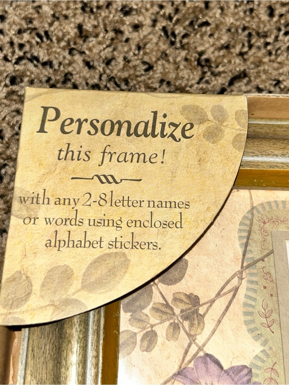 New K & Company Frame-A-Name Personalized Photo Frame Kit - Picture 4 of 5